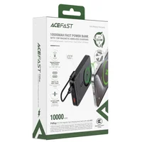 Портативное ЗУ Power Bank Acefast M31 PD22.5W с БЗУ with cable 10000 mAh Black