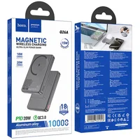 Портативное ЗУ Power Bank Hoco Q26A Joy PD20W с БЗУ 10000 mAh Metal gray