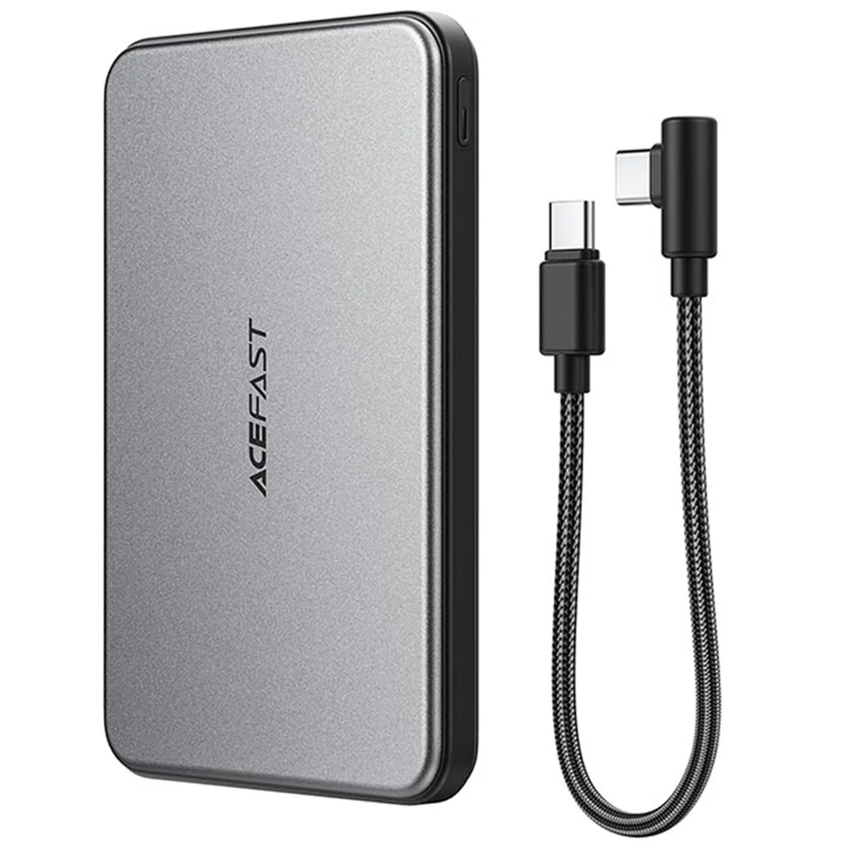 Портативное ЗУ Power Bank Acefast M30 PD20W с БЗУ with cable 5000 mAh Black