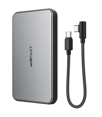 Портативне ЗУ Power Bank Acefast M30 PD20W із БЗУ with cable 5000 mAh Black