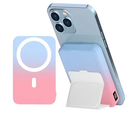 Портативное зарядное устройство Power Bank JJT-A27-1 Gradient PD20W+QC 22.5W с БЗУ 10000 mAh Blue / Pink