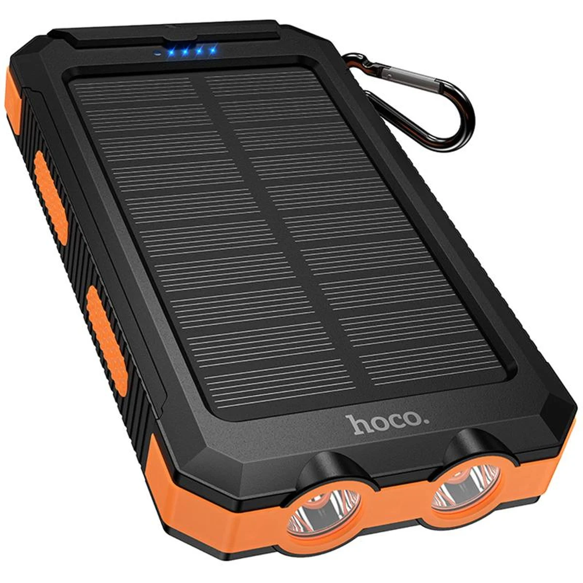 Портативное ЗУ Power Bank Hoco J164 Platinum solar 10.5W with lighting 8000 mAh Black