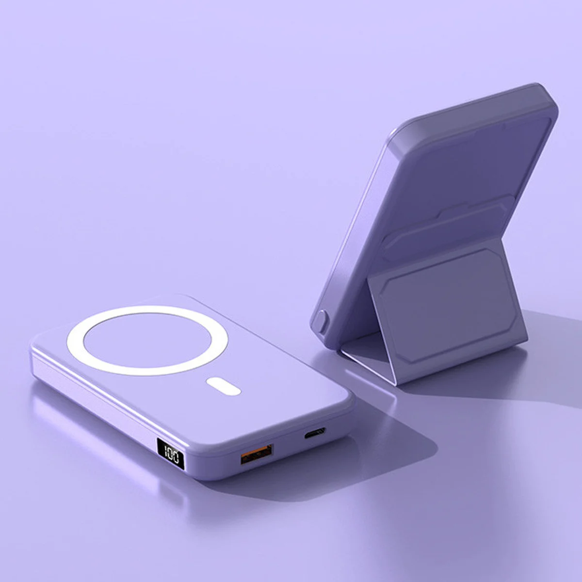 Портативное зарядное устройство Power Bank JJT-A27-1 PD20W+QC 22.5W с БЗУ 5000 mAh Purple