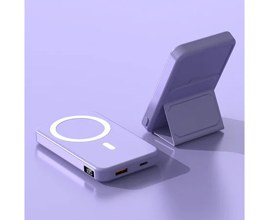 Портативное зарядное устройство Power Bank JJT-A27-1 PD20W+QC 22.5W с БЗУ 5000 mAh Purple