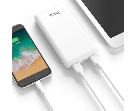 Портативное зарядное устройство Power Bank Hoco J26 Simple Energy 10000 mAh Белый