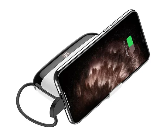 Портативное зарядное устройство Power Bank Hoco S29 for MicroUSB 10000 mAh Белый