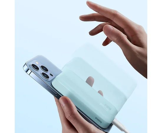 Портативное ЗУ Power Bank Baseus Magnetic Mini Air 20W c БЗУ 10000 mAh P10059001313 Galaxy Blue