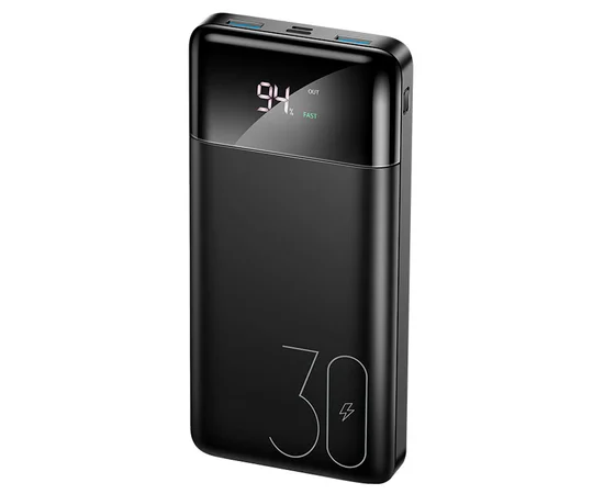 Портативное зарядное устройство Power bank Usams US-CD103 PB38 QC3.0+PD 30000 mAh Черный