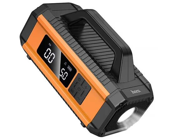 Пусковое устройство + насос для автомобиля Hoco QS4 Intelligent Starter and Air Pump 10000 mAh Black