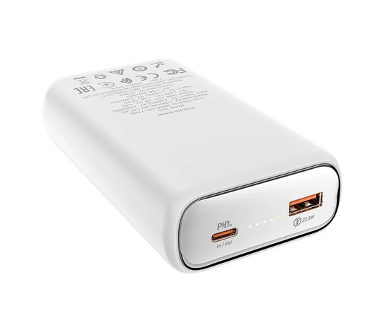 Портативний зарядний пристрій Power Bank Hoco Q1A Kraft 20000 mAh Білий