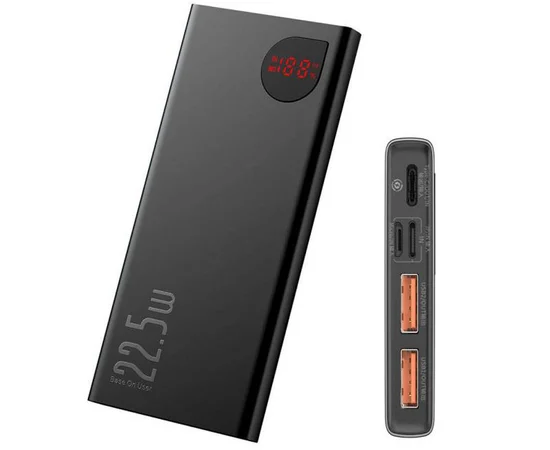 Портативное зарядное устройство Baseus Adaman Metal Digital Display QC 22.5W 10000mAh (PPAD000001) Черный