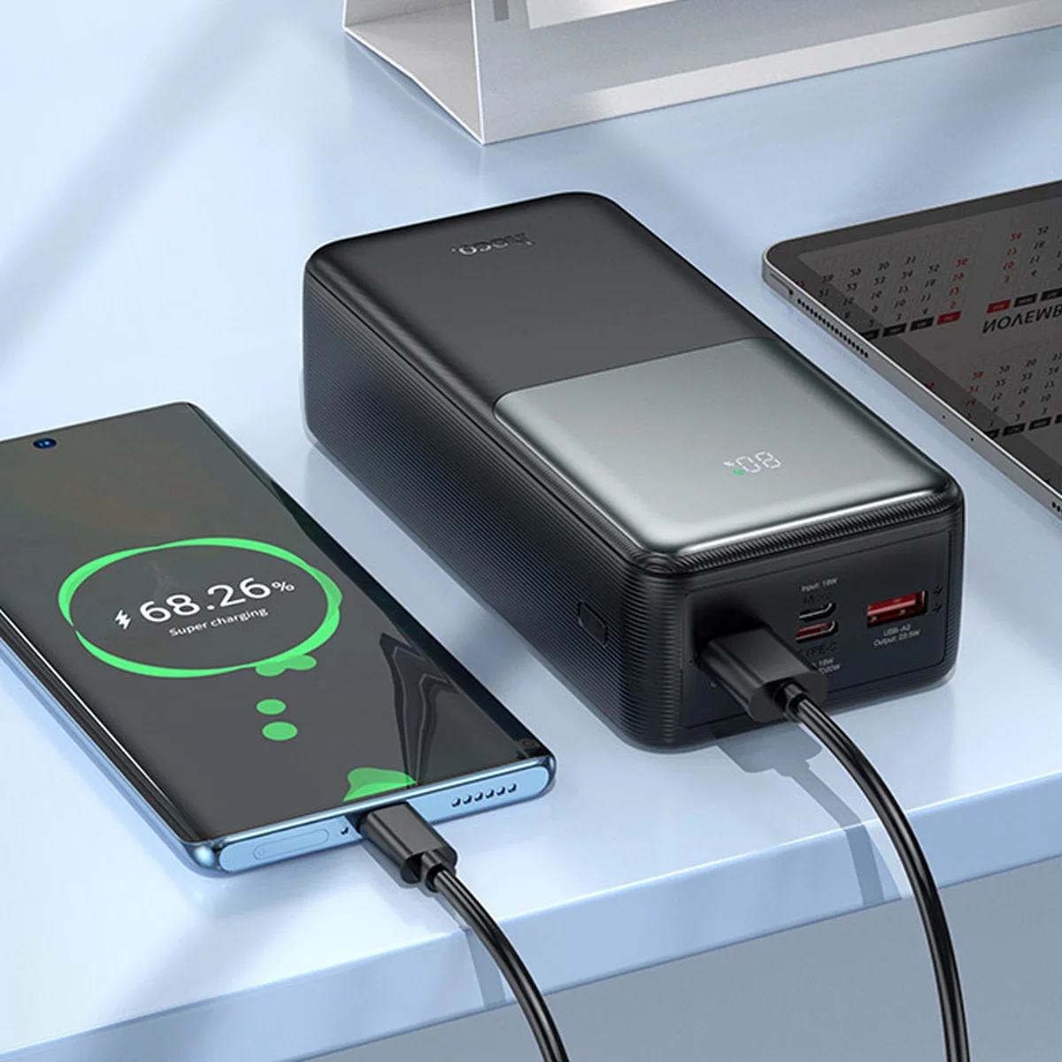 Портативне ЗУ Power Bank Hoco J136B Sirui 22.5W+PD20W 30000 mAh Black