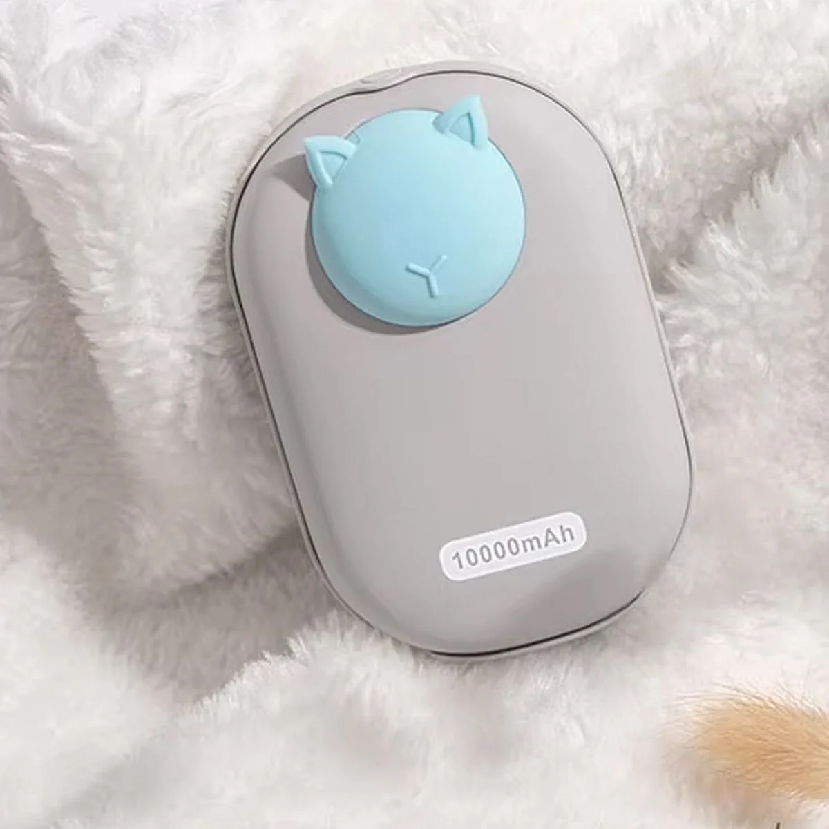 Портативное ЗУ Power Bank GXZ-N705 2in1 с обогревателем для рук 10000 mAh Gray / Cat