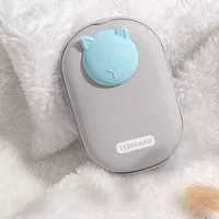 Портативное ЗУ Power Bank GXZ-N705 2in1 с обогревателем для рук 10000 mAh Gray / Cat