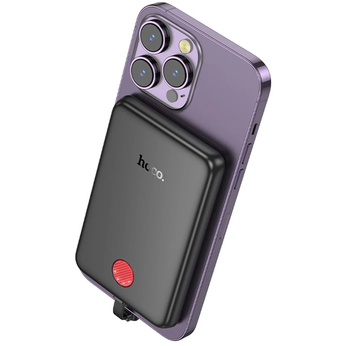 Портативное ЗУ Power Bank Hoco J133 Triumph PD20W с БЗУ + Lightning 5000 mAh Black