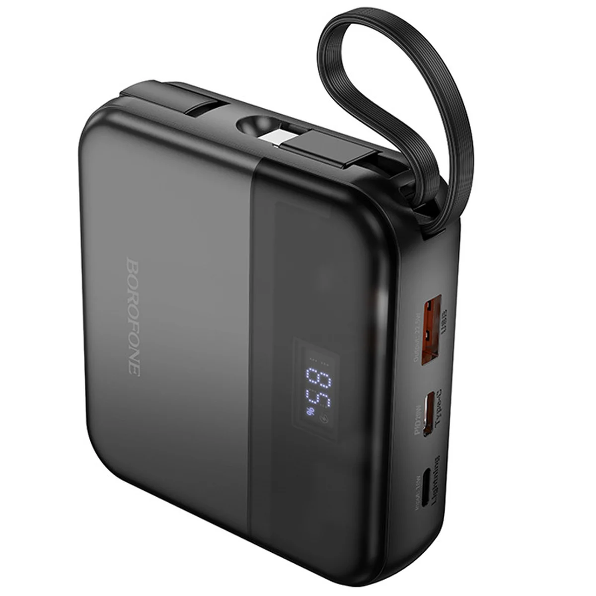 Портативное ЗУ Power Bank BOROFONE BJ64 Distinct 22.5W+PD20W with cable 10000 mAh Black