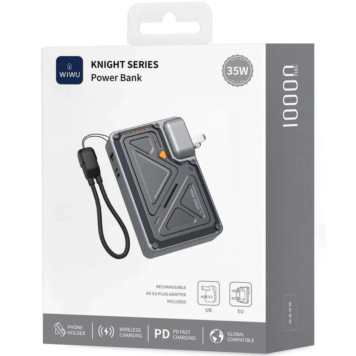 Портативное ЗУ Power Bank WIWU Wi-P057 Knight 22.5W+PD35W 10000 mAh Black