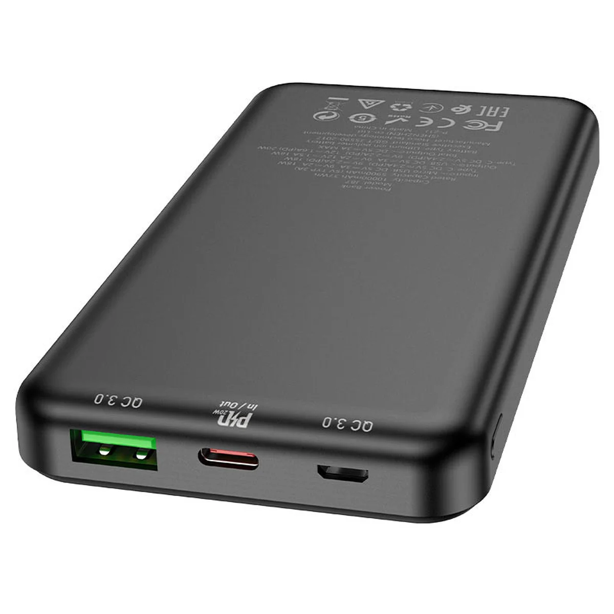 Портативное зарядное устройство Power Bank Hoco J87 Tacker PD20W+QC3.0 10000 mAh Черный