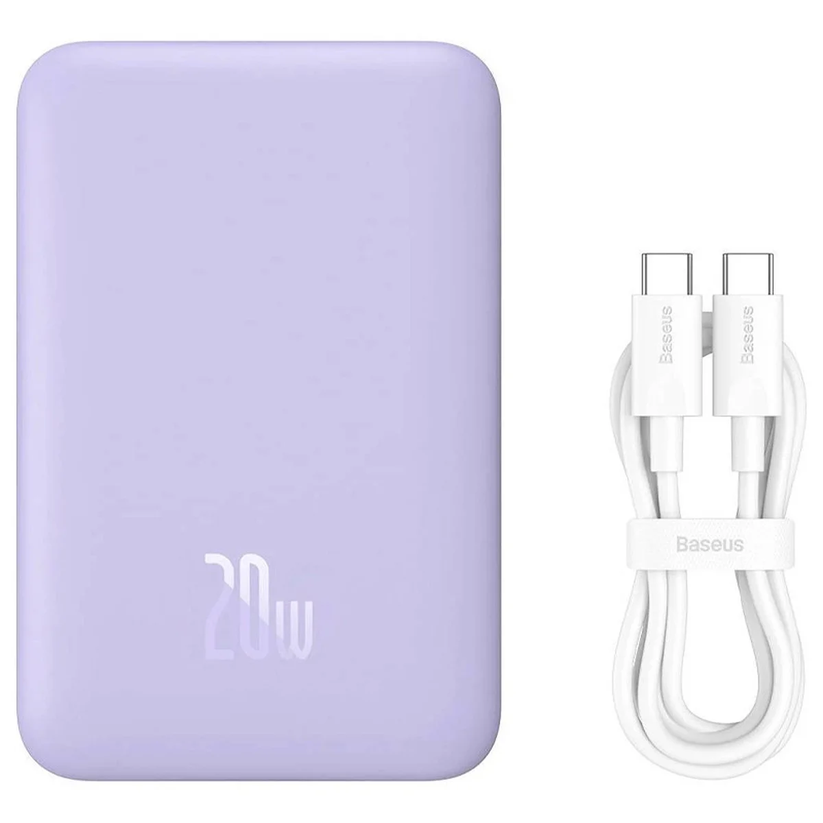 Портативне ЗУ Power Bank Baseus Magnetic Mini Air 20W з БЗП 10000 mAh P10059001313 Nebula Purple