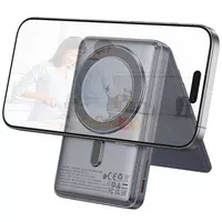 Портативное ЗУ Power Bank Hoco Q46 Title PD20W с БЗУ+card holder 5000 mAh Silver gray