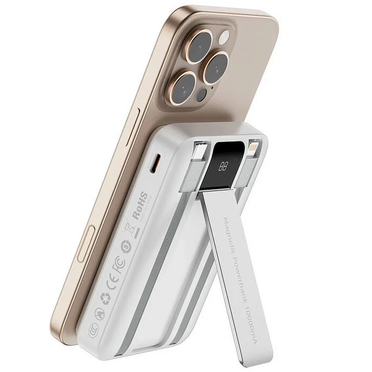 Портативное ЗУ Power Bank WIWU Wi-P061 22.5W+PD20W с БЗУ+iWatch with cable 10000 mAh White