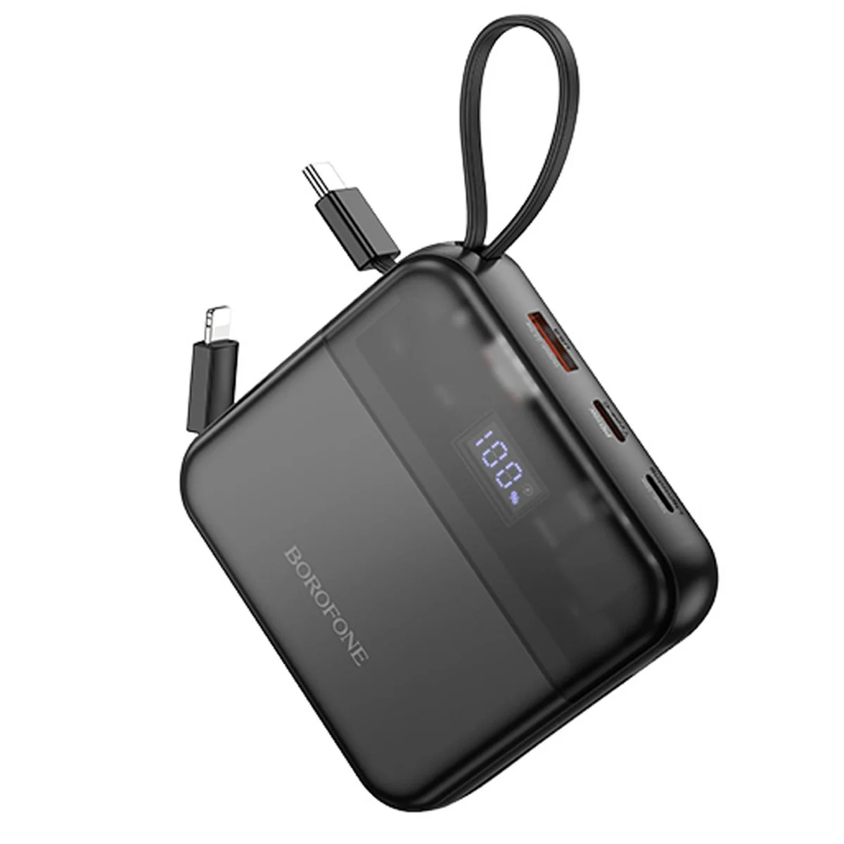 Портативное ЗУ Power Bank BOROFONE BJ64 Distinct 22.5W+PD20W with cable 10000 mAh Black