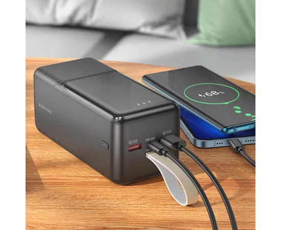 Портативное зарядное устройство Power Bank BOROFONE BJ33D PD30W 50000 mAh Black