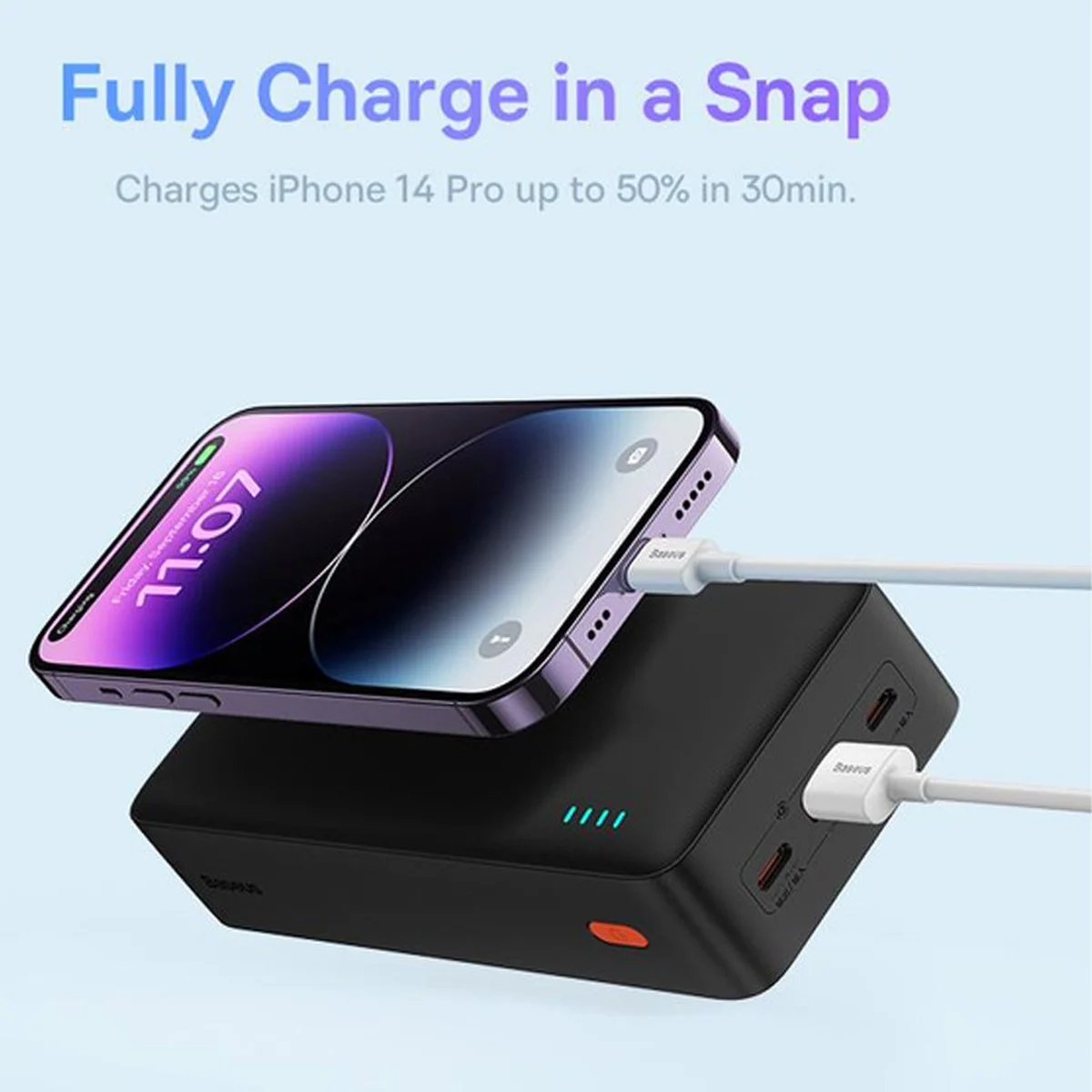 Портативное ЗУ Baseus Airpow 20W 30000mAh (PPQD09010) Black