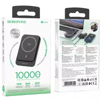Портативное ЗУ Power Bank BOROFONE BJ63A Nimble PD20W с БЗУ 10000 mAh Black