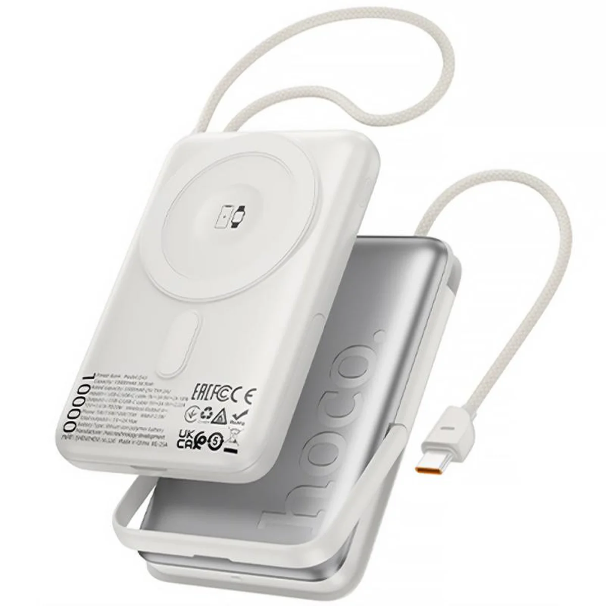 Портативне ЗУ Power Bank Hoco Q43 Clever dual PD20W із БЗУ Type-C 10000 mAh Silver