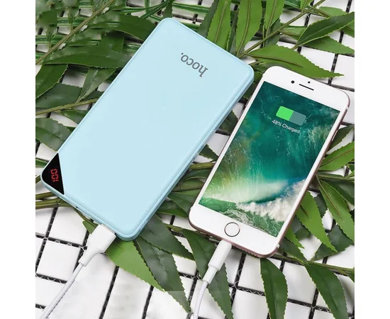 Портативное зарядное устройство Power Bank Hoco B12 Initial 13000 mAh Голубой