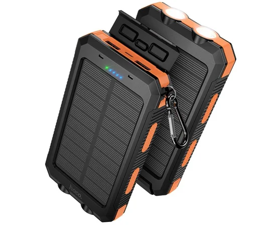Портативне ЗУ Power Bank Hoco J164 Platinum solar 10.5W with lighting 8000 mAh Black