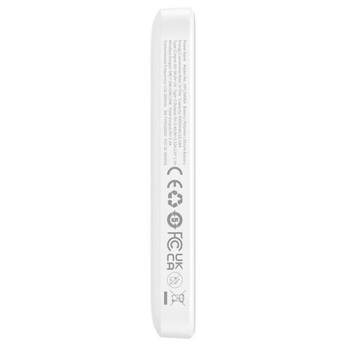Портативне ЗУ Power Bank Baseus Magnetic Mini Air 20W з БЗП 6000 mAh (P10059002223-0) Stellar White