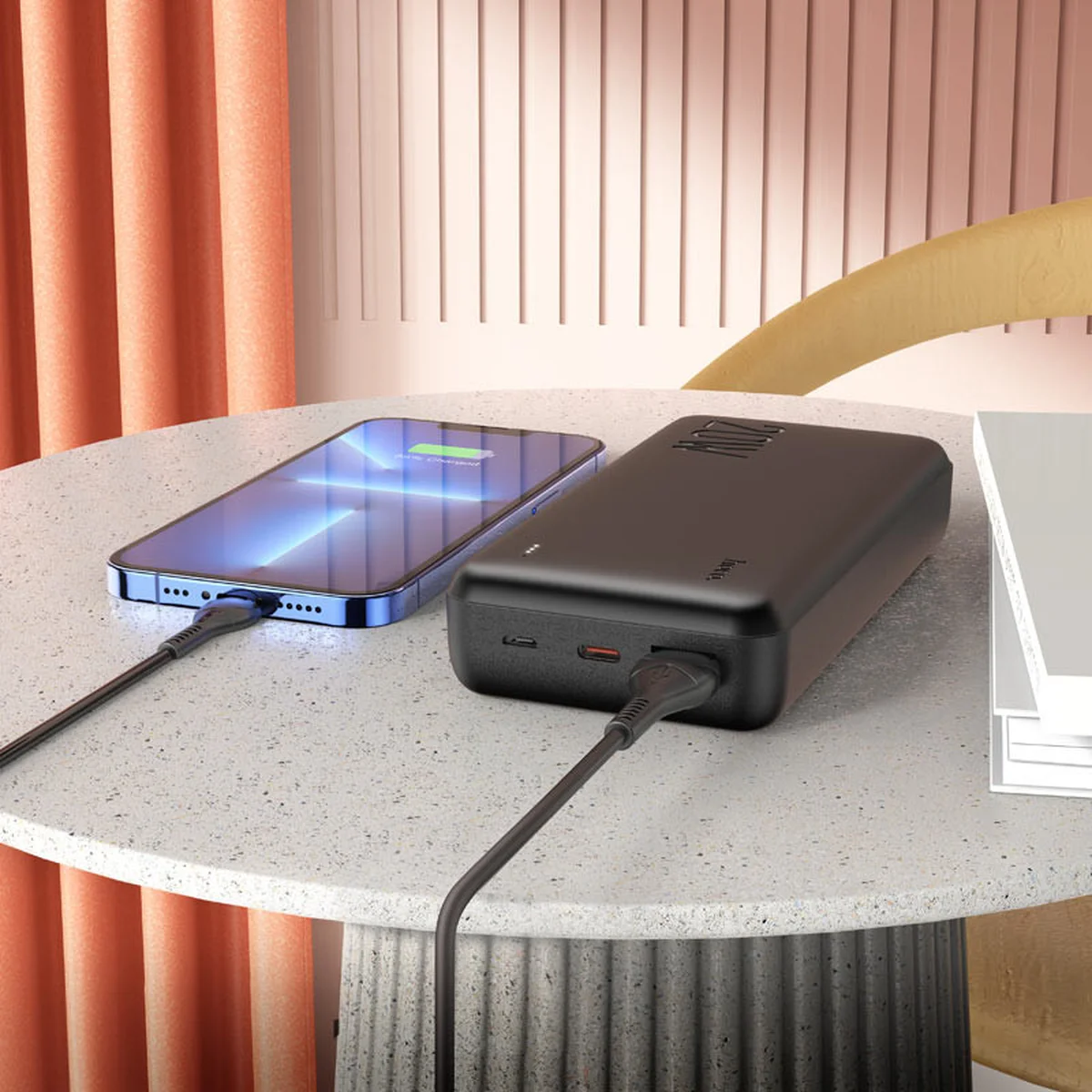Портативное ЗУ Power Bank Hoco J87A Tacker PD20W+QC3.0 20000 mAh Черный