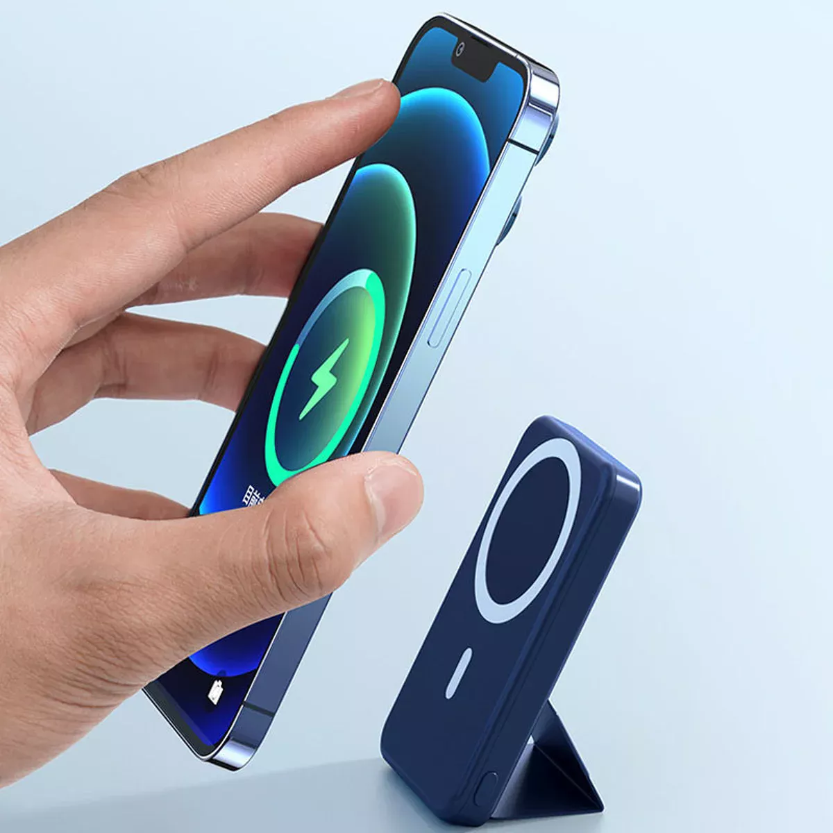 Портативное зарядное устройство Power Bank JJT-A27-1 PD20W+QC 22.5W с БЗУ 5000 mAh Deep Blue