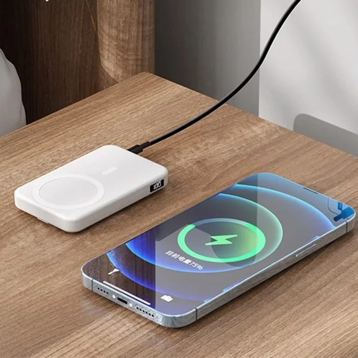 Портативное зарядное устройство Power Bank JJT-A27-1 PD20W+QC 22.5W с БЗУ 5000 mAh White