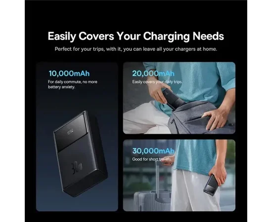 Портативное ЗУ Baseus Star-Lord Digital Display 30W 30000 mAh (P10022905113-00) Cluster Black