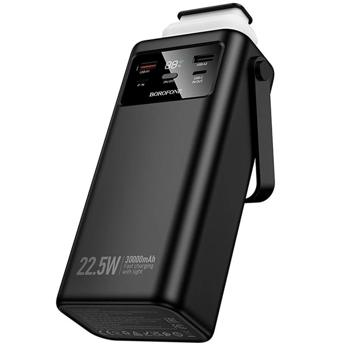Портативное ЗУ Power Bank Borofone BJ65 High 22.5W+PD20W with cable 30000 mAh Black