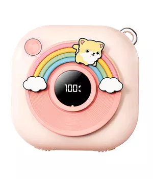 Портативне ЗУ Power Bank GXZ-N11 2in1 with cable з обігрівачем для рук 5000 mAh Pink