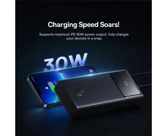 Портативное ЗУ Baseus Star-Lord Digital Display 30W 30000 mAh (P10022905113-00) Cluster Black