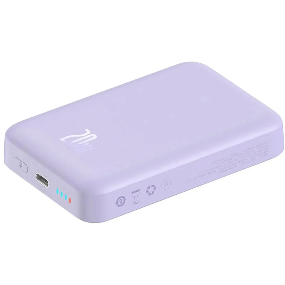 Портативне ЗУ Power Bank Baseus Magnetic Mini Air 20W з БЗП 10000 mAh P10059001313 Nebula Purple