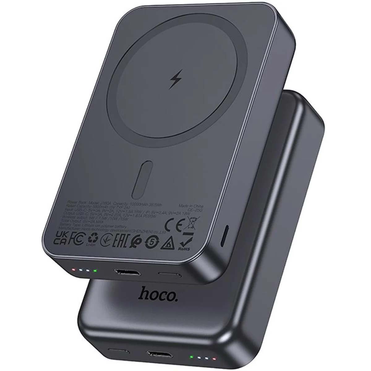 Портативное ЗУ Power Bank Hoco J160A Original PD20W с БЗУ 10000 mAh Metal gray