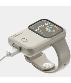 Портативне ЗУ Charging Soft Case для Apple Watch 44/45mm 1200 mAh Moon White