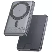 Портативное ЗУ Power Bank Hoco Q46 Title PD20W с БЗУ+card holder 5000 mAh Silver gray