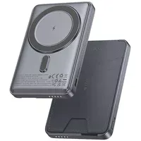 Портативное ЗУ Power Bank Hoco Q46 Title PD20W с БЗУ+card holder 5000 mAh Silver gray