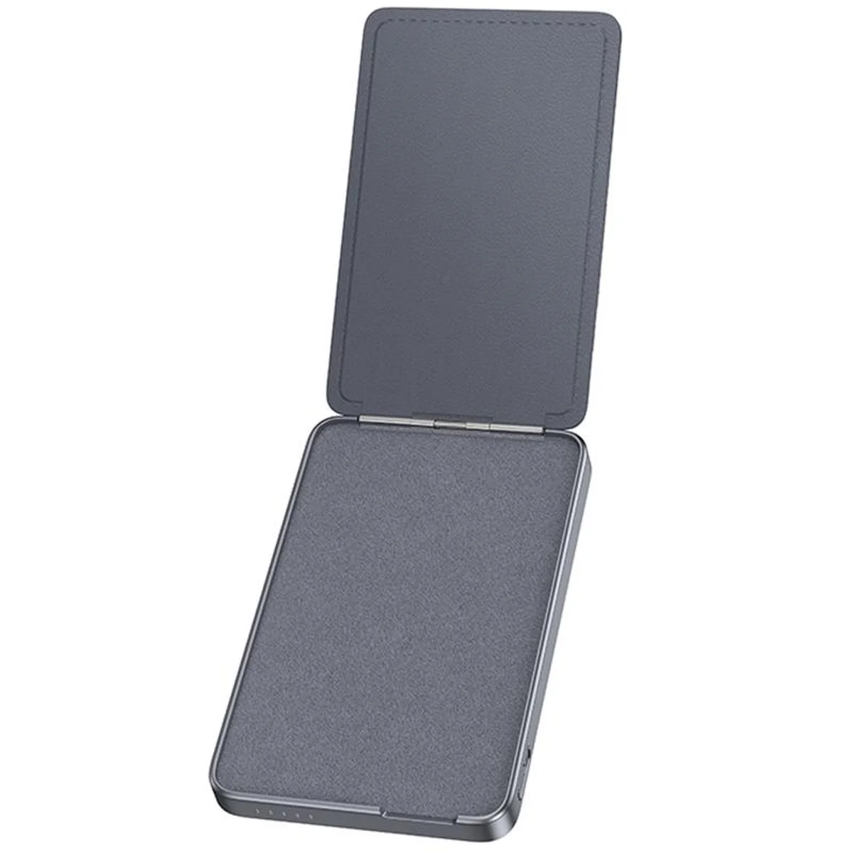 Портативное ЗУ Power Bank Hoco Q46 Title PD20W с БЗУ+card holder 5000 mAh Silver gray