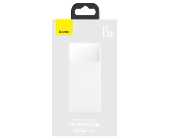 Портативное ЗУ Baseus Bipow Overseas 15W 10000 mAh (PPBD050001) Белый