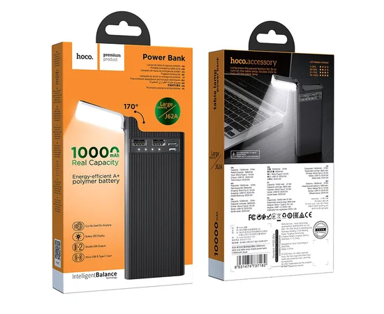 Портативное зарядное устройство Power Bank Hoco J62A Jove 10000 mAh Черный