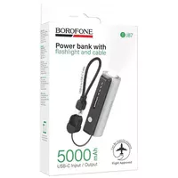 Портативное ЗУ Power Bank Borofone BJ87 Star flashlight with cable 5000 mAh Black / Gray