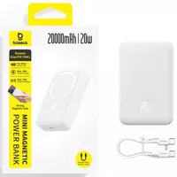 Портативное ЗУ Power Bank Baseus EnerFill FM41 Mini Magnetic PD20W с БЗУ 20000mAh (E0027U) Moon White